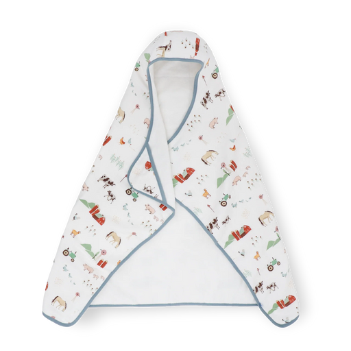 Little Unicorn Hooded Toddles Towel - Farmyard