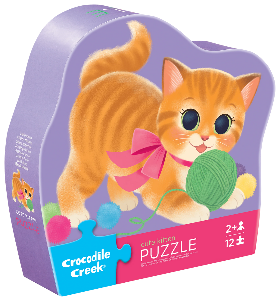Crocodile Creek Mini Puzzle 12pcs - Cute Kitten