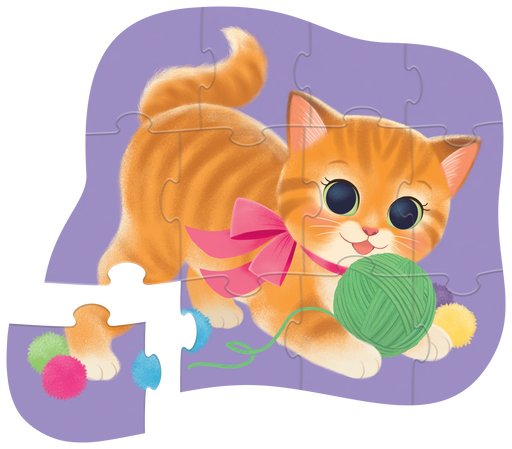 Crocodile Creek Mini Puzzle 12pcs - Cute Kitten