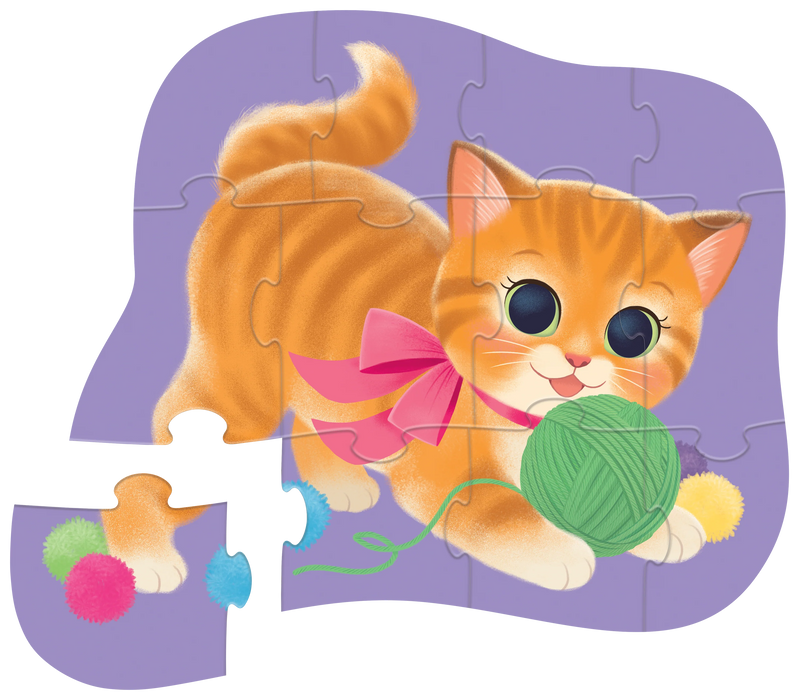 Crocodile Creek Mini Puzzle 12pcs - Cute Kitten
