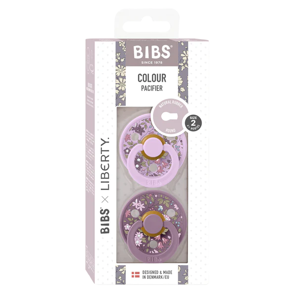 Bibs Liberty Pacifier 2pk - 6-18M Camomile Lawn Violet Sky 12012101