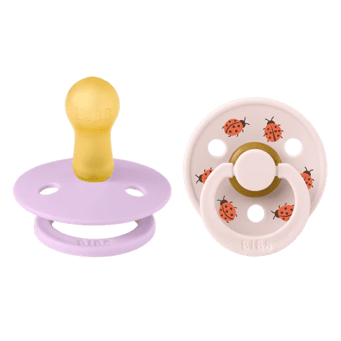 Bibs Studio Colour 2Pk Ladybug Latex - Violet Sky Mix 0-6M