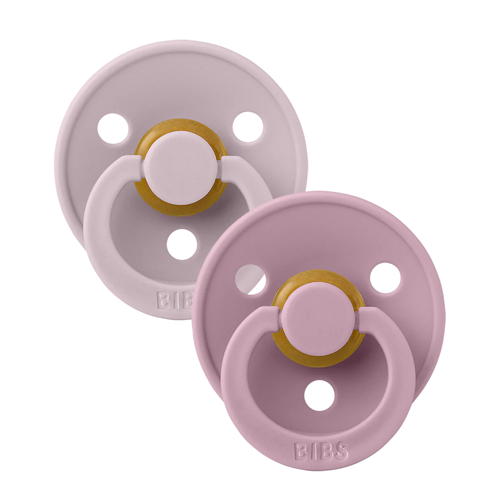 Bibs Pacifier Original 2pk -  Lilac/Heather 6-18M