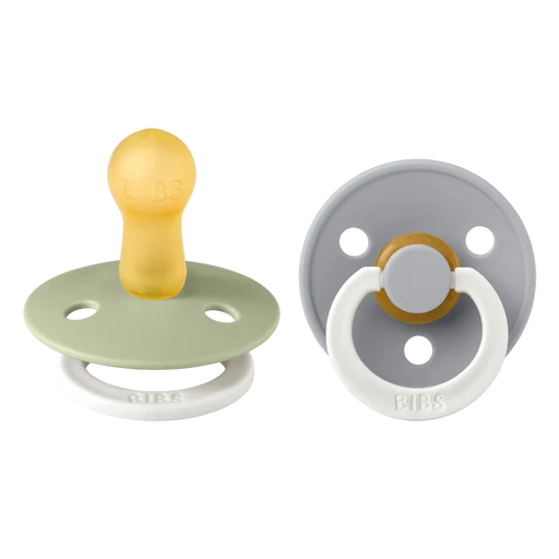 Bibs Original Pacifier Colour 2pk - Sage Glow/Cloud Glow 18-36M