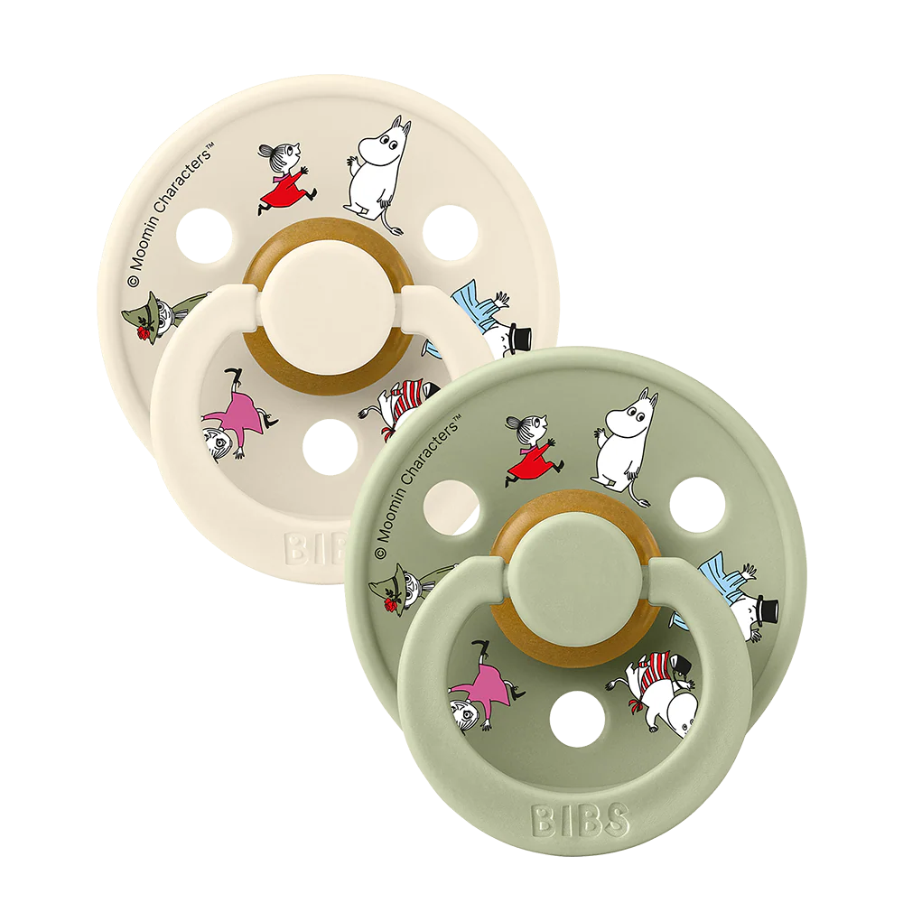 Bibs x Moomin Pacifier 2pk Friends - Ivory Mix