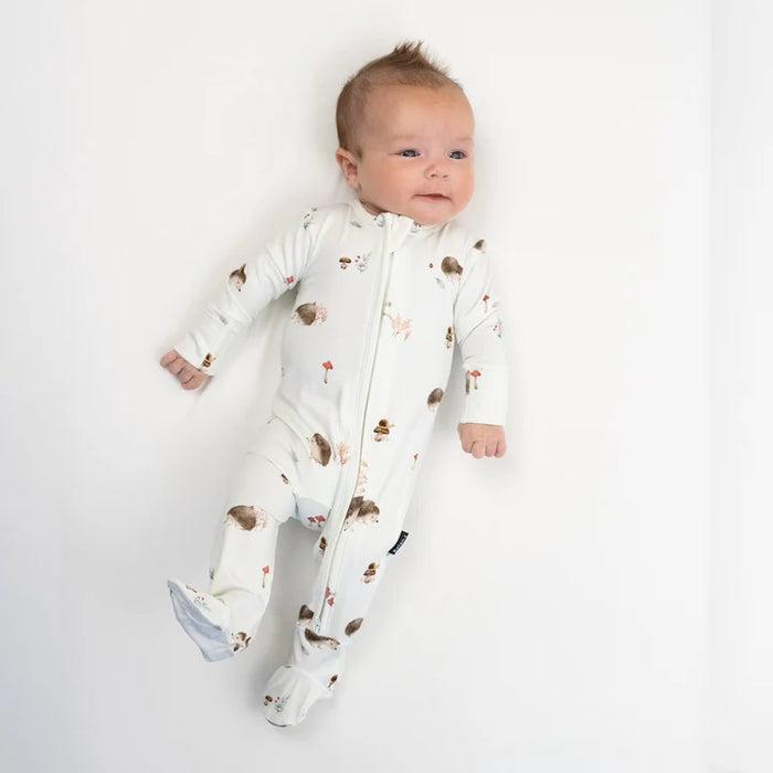 Belan.J Footed Zipper Sleeper - Hedgehogs