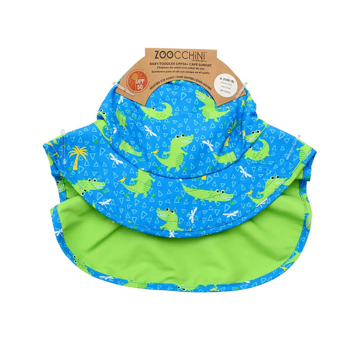 Zoocchini Baby Todder Cape Sunhat 6-24M- Alligator