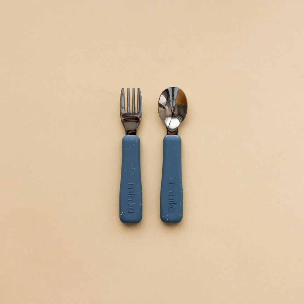 Minika Fork and Spoon Set - Indigo