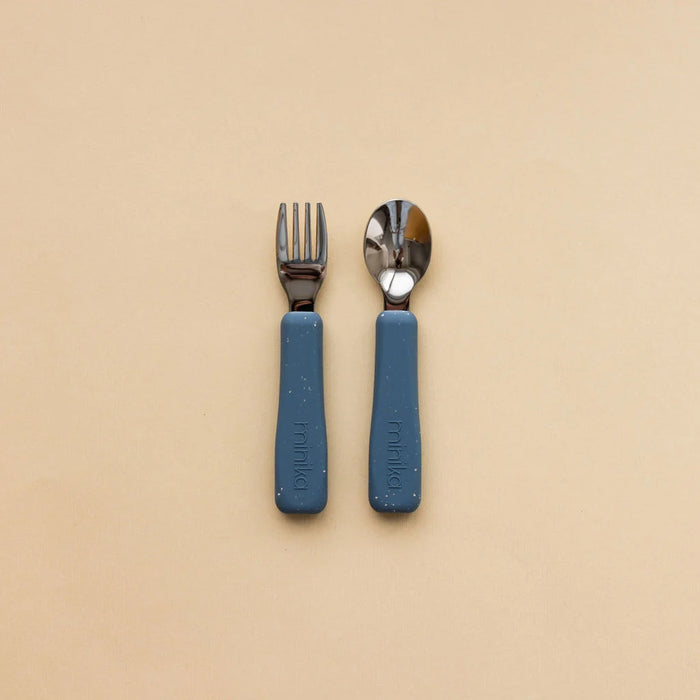 Minika Fork and Spoon Set - Indigo