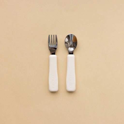 Minika Fork and Spoon Set - Shell