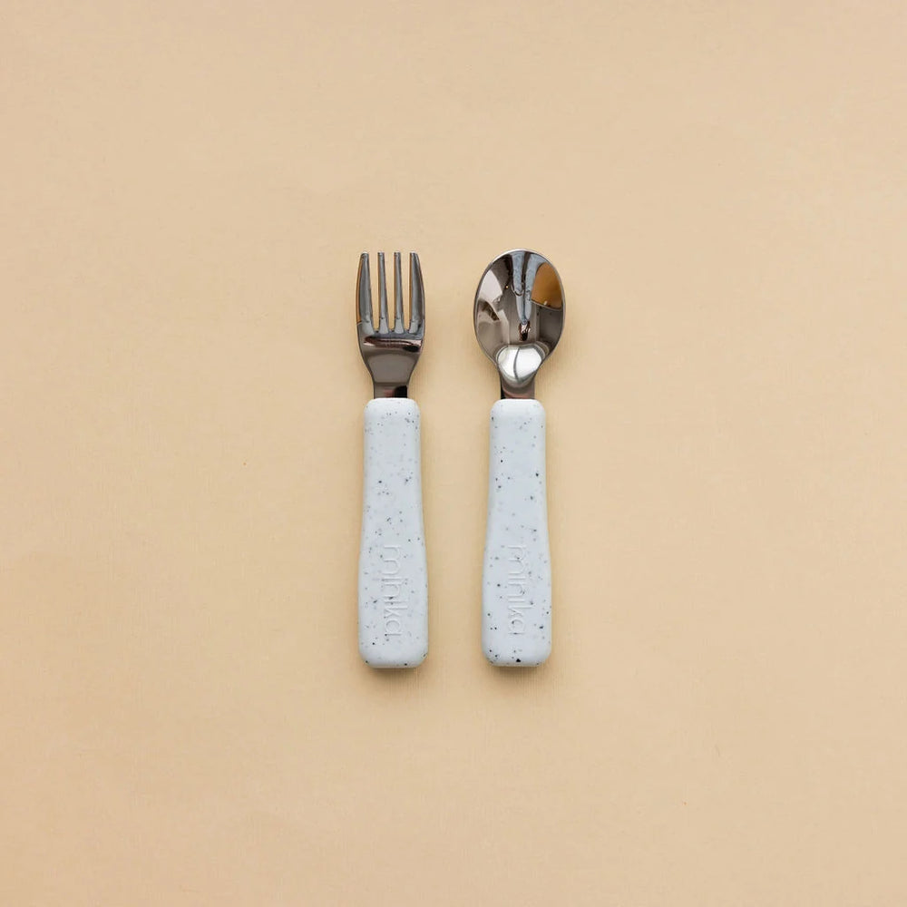 Minika Fork and Spoon Set - Ice