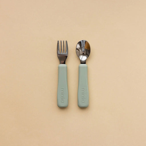 Minika Fork and Spoon Set - Sage