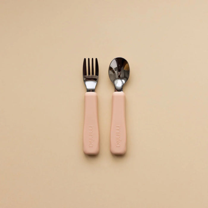 Minika Fork and Spoon Set - Blush