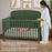 Little Seeds Briar Headboard Crib - Bottle Green Paint