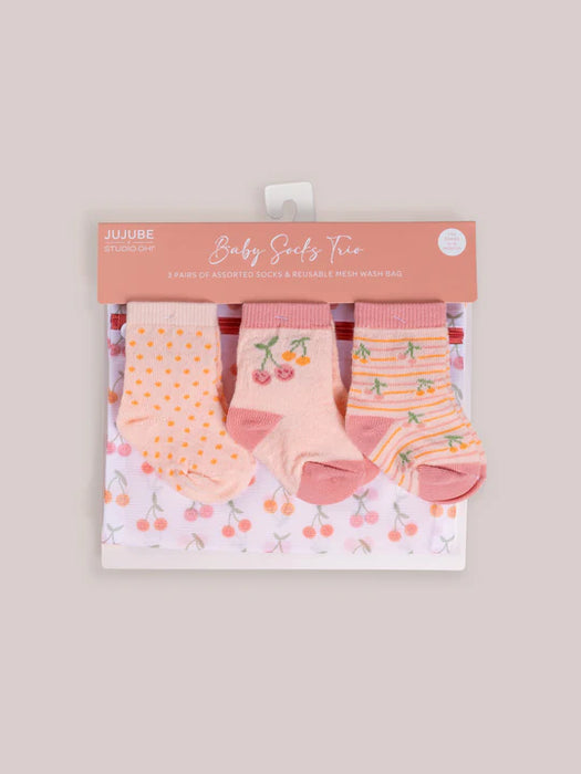 Ju-Ju-Be Socks 3pk - Cherry Cute