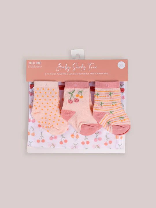 Ju-Ju-Be Socks 3pk - Cherry Cute