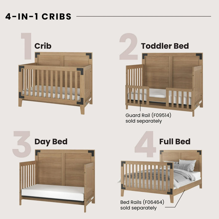 Child Craft Lucas 4-in-1 Crib - Nutmeg
