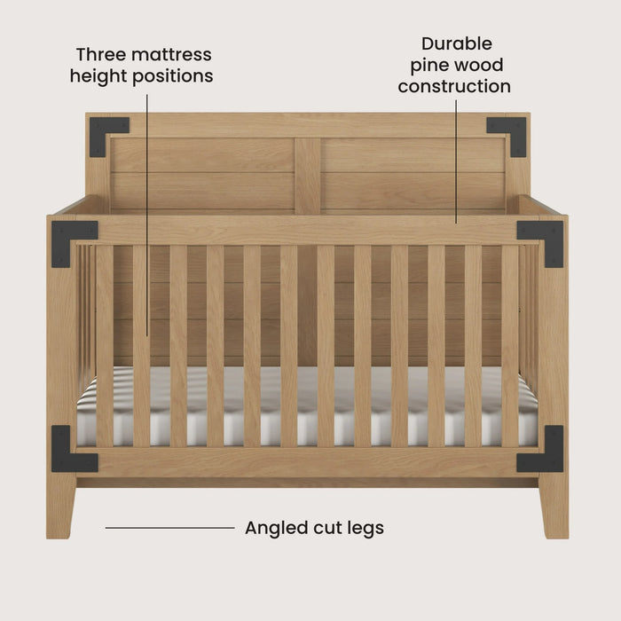 Child Craft Lucas 4-in-1 Crib - Nutmeg