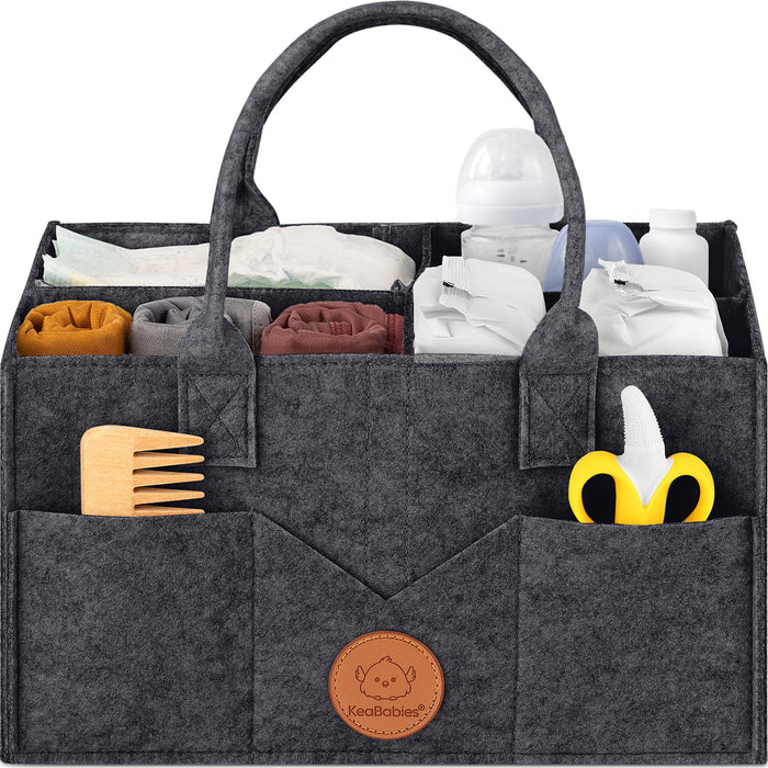 KeaBabies Original Diaper Caddy - Mystic Gray
