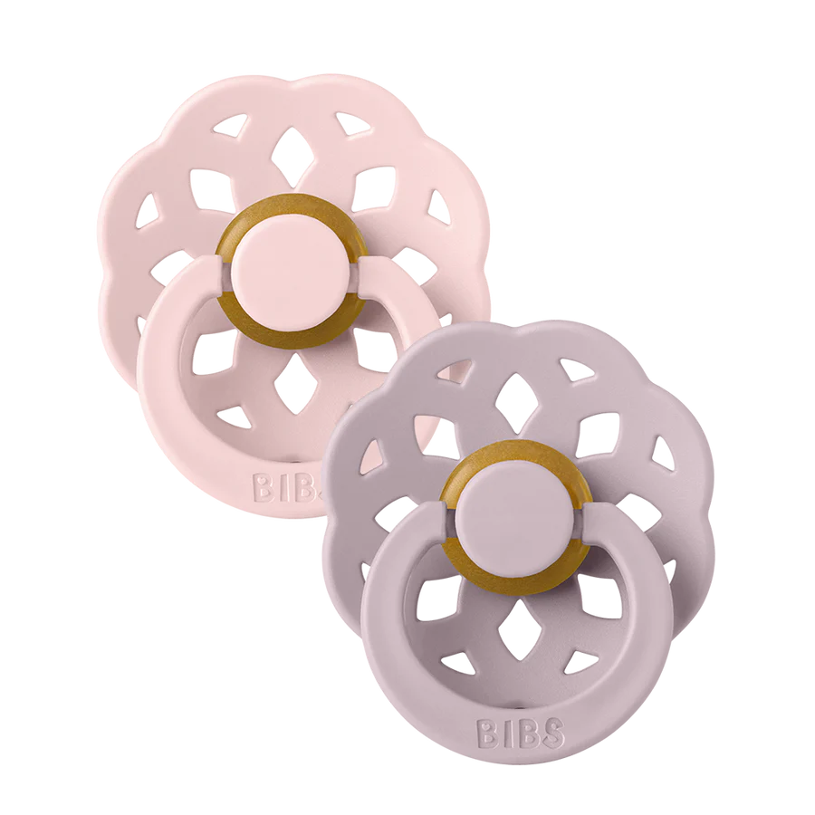 Bibs Pacifier Boheme 2Pk - Blossom/Dusky Lilac 0-6M