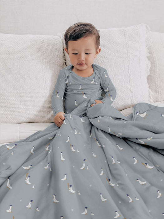 Gunamuna Mini Cozy Cloud Comforter Baby Blanket 1.0T - Baseball Goose