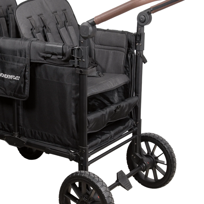 WonderFold W6 Luxe PRO 6-Seater Stroller Wagon - Jet Black