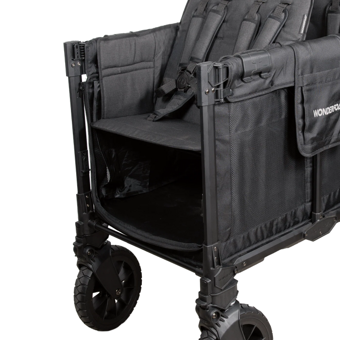 WonderFold W6 Luxe PRO 6-Seater Stroller Wagon - Jet Black