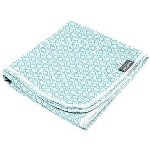 Kushies Receiving Blanket - Turquoise Octagon
