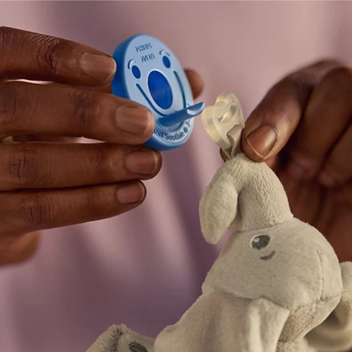 Avent Soothie Pacifier 2pk 3-18M - Sky Blue/Blue