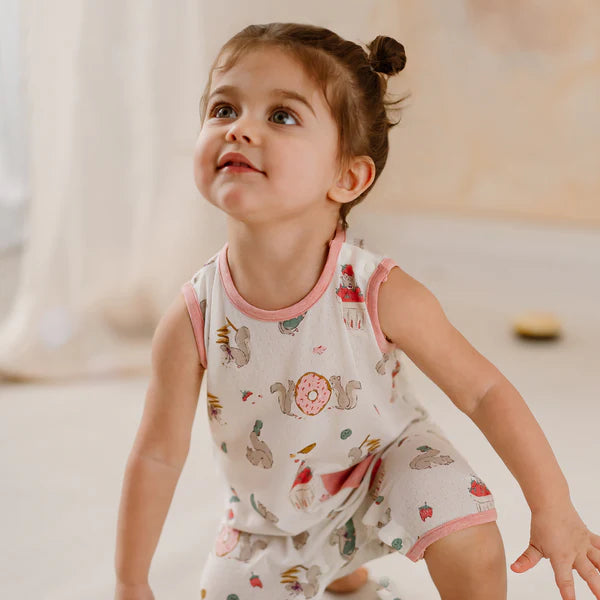 Nest Designs Sleeveless Romper - Very Squirrelly