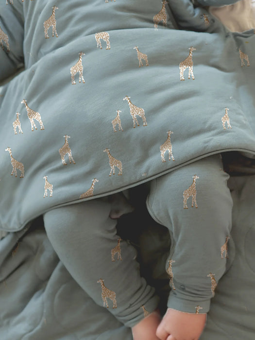 Gunamuna Long Sleeve Sleep Sack Duvet Bamboo 1.0T - Giraffe Moss
