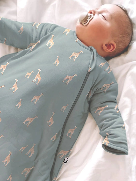 Gunamuna Long Sleeve Sleep Sack Duvet Bamboo 1.0T - Giraffe Moss