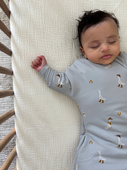 Gunamuna Long Sleeve Transitional Swaddle 2.5T - Cowboy Goose 3-6M