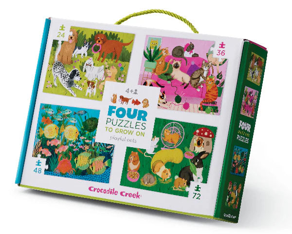 Crocodile Creek Four Puzzle - Playful Pets