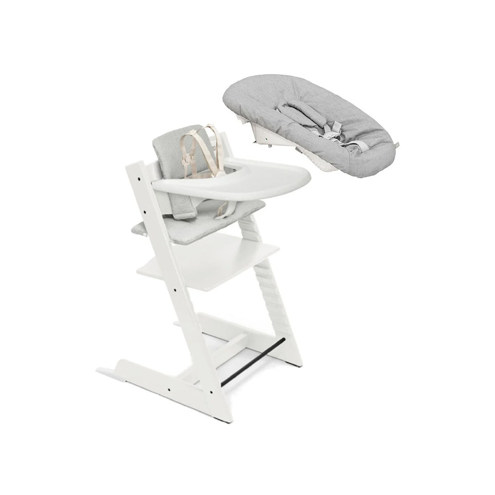 Stokke Tripp Trapp 2 Complete + Newborn Set White/Anthracite Grey