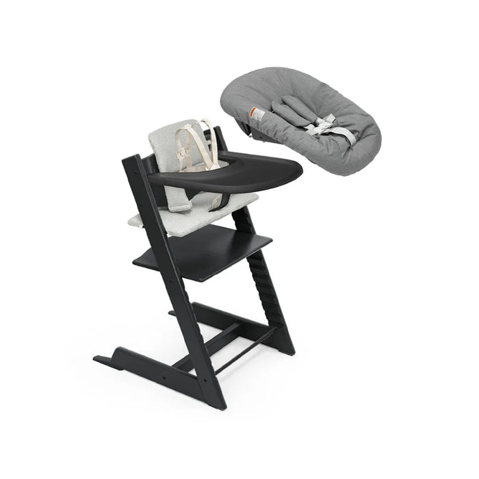 Stokke Tripp Trapp 2 High Chair + NewBorn Set Black/Anthracite