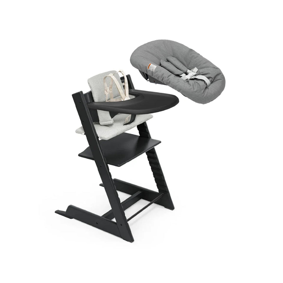 Stokke Tripp Trapp 2 High Chair + NewBorn Set Black/Anthracite