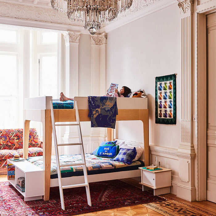 Oeuf Perch Bunk Bed Full - White/Birch (ETA Oct 2025)