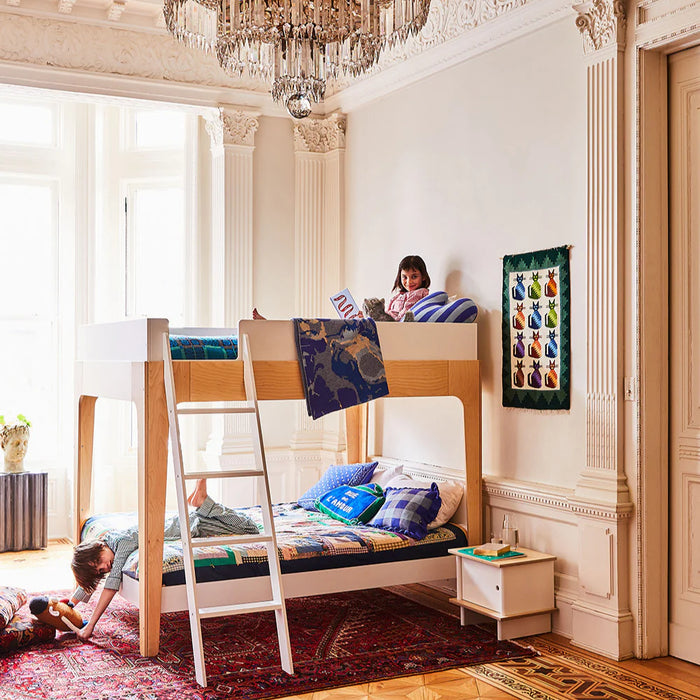 Oeuf Perch Bunk Bed Full - White/Birch (ETA Oct 2025)