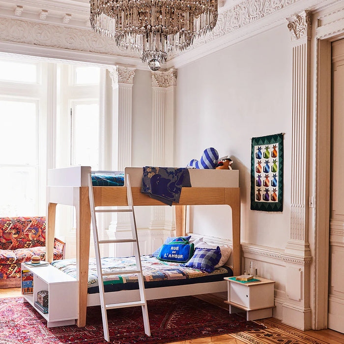 Oeuf Perch Bunk Bed Full - White/Birch (ETA Oct 2025)