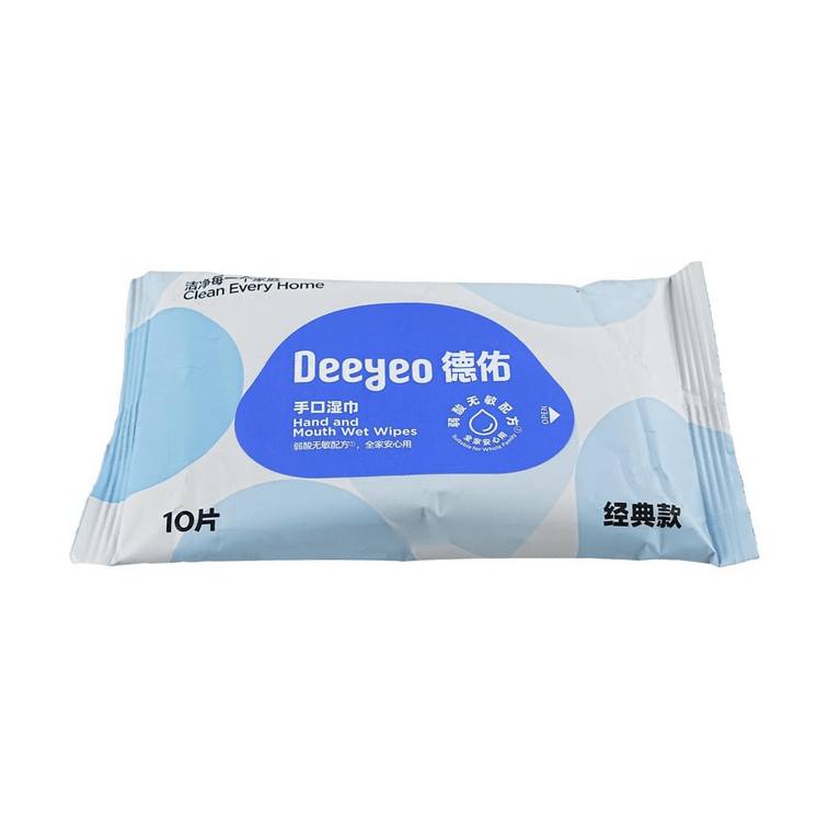 Deeyeo Hand & Mouth Wipes 10pc (New)