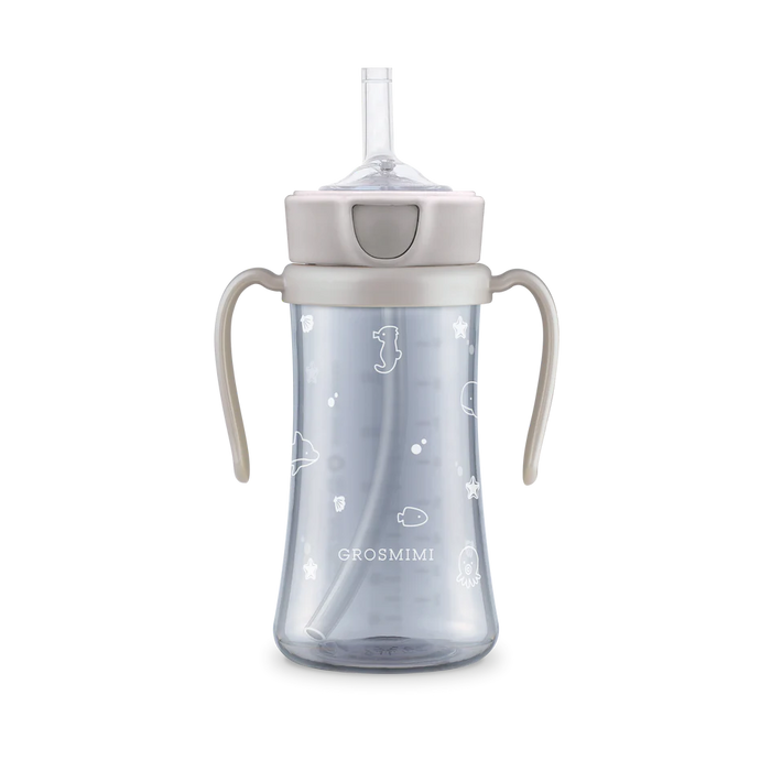 Grosmimi PPSU Ocean Straw Cup 300ml - Cream Beige