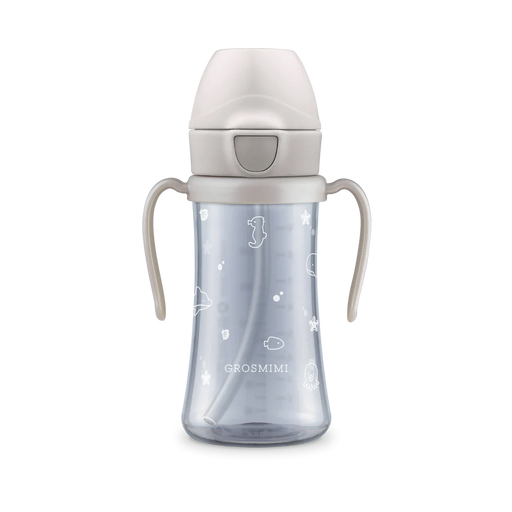 Grosmimi PPSU Ocean Straw Cup 300ml - Cream Beige