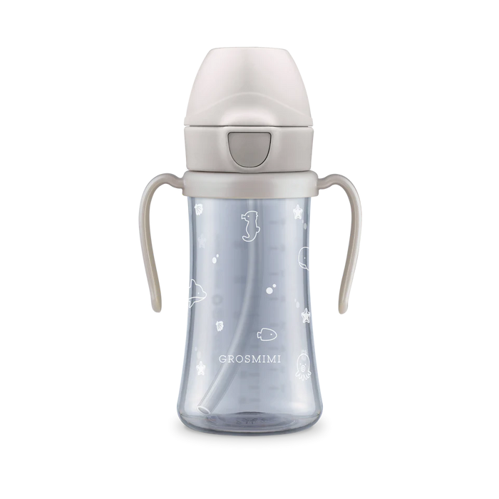 Grosmimi PPSU Ocean Straw Cup 300ml - Cream Beige