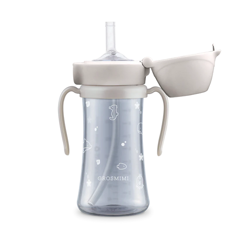 Grosmimi PPSU Ocean Straw Cup 300ml - Cream Beige