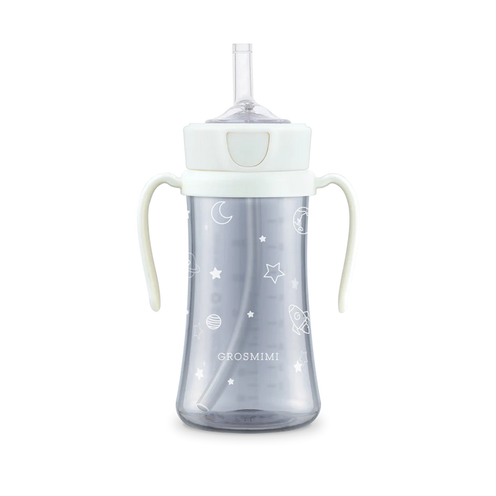 Grosmimi PPSU Space Straw Cup 300ml - White