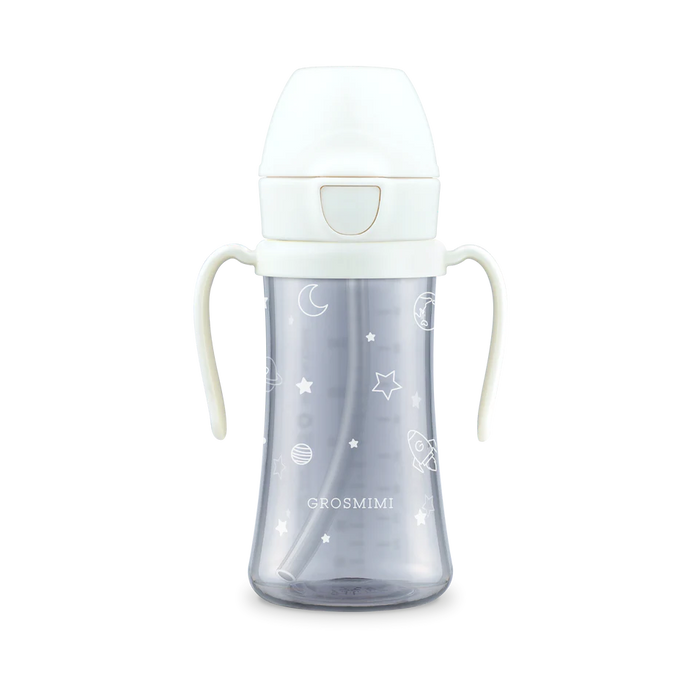 Grosmimi PPSU Space Straw Cup 300ml - White