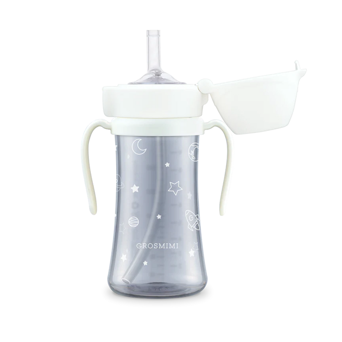 Grosmimi PPSU Space Straw Cup 300ml - White