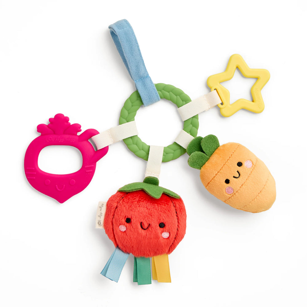 Itzy Ritzy Busy Ring Teether Toy - Veggie