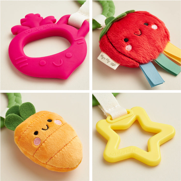 Itzy Ritzy Busy Ring Teether Toy - Veggie